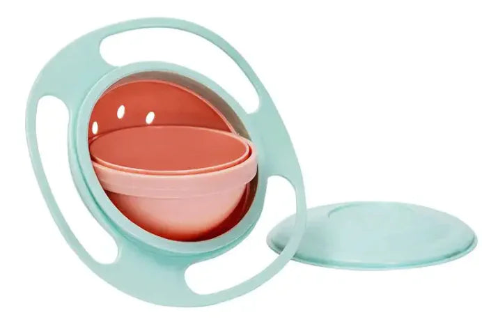 Children's Rotating Balance Bowl - Brightilo Spill-Proof & Kid-Friendly Snack Holder