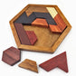 Wooden Tangram Jigsaw - Brightilo DIY Puzzle for Kids Learning & Brain Training