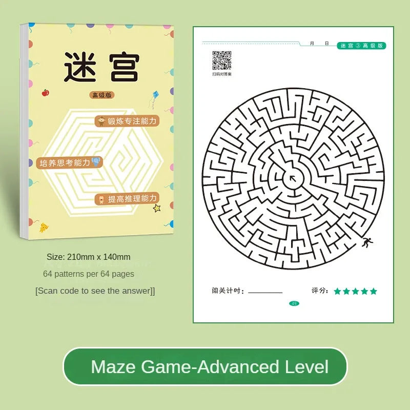 Maze Game Book for Kids - Brightilo Fun & Educational Brain Training