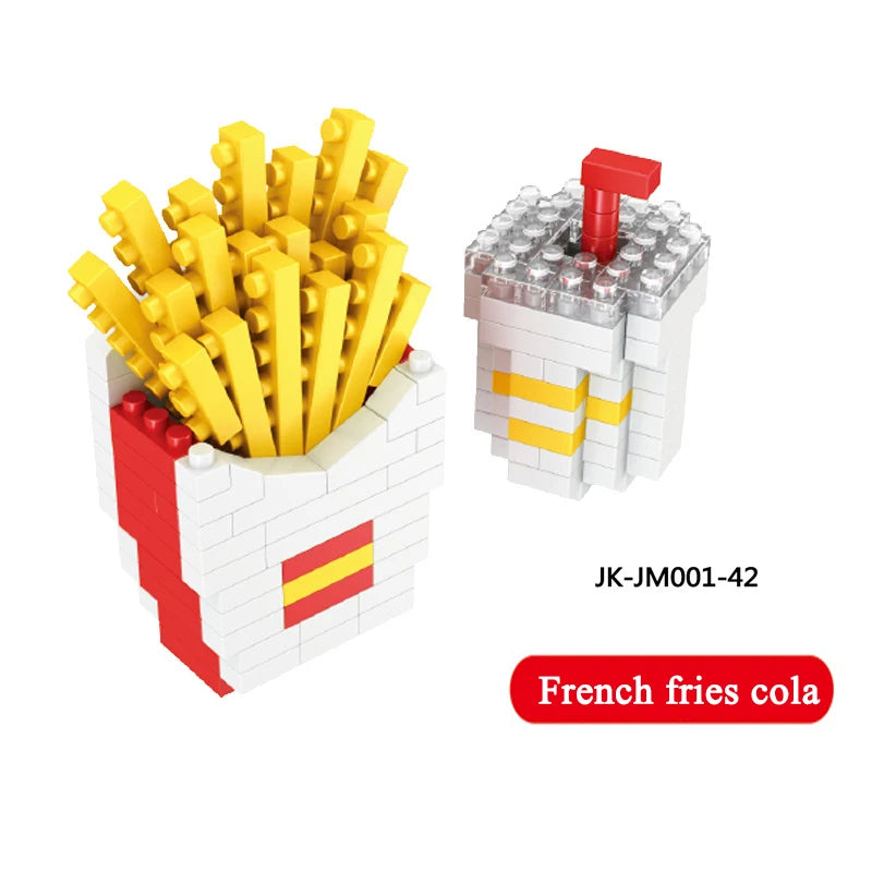 Mini Blocks Fast Food Set - Brightilo DIY Creative Building Toy for Kids & Adults