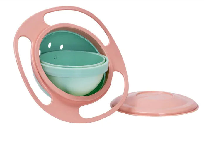 Children's Rotating Balance Bowl - Brightilo Spill-Proof & Kid-Friendly Snack Holder