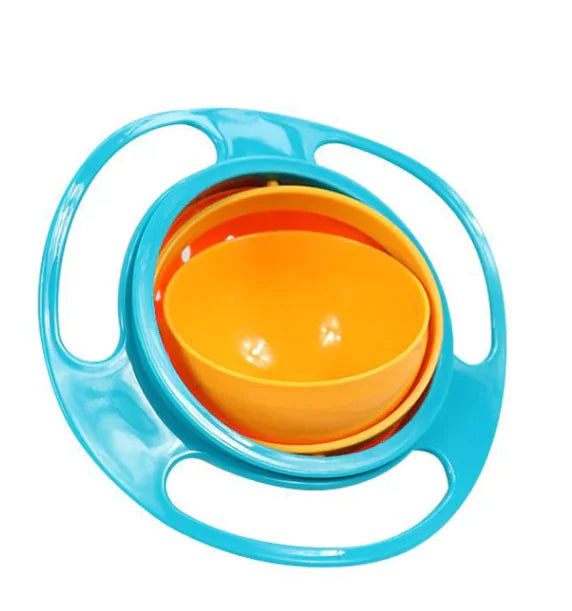 Children's Rotating Balance Bowl - Brightilo Spill-Proof & Kid-Friendly Snack Holder