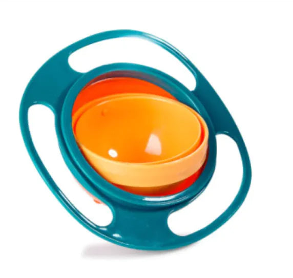 Children's Rotating Balance Bowl - Brightilo Spill-Proof & Kid-Friendly Snack Holder